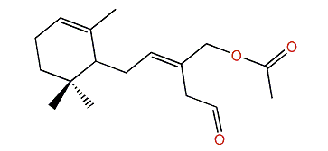 (2E)-2-(2-Oxoethyl)-4-(2,6,6-trimethylcyclohex-2-en-1-yl)-but-2-en-1-yl acetate